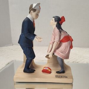 Norman Rockwell First Dance Porcelain Figure By Danbury Mint